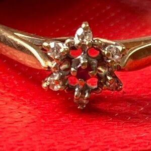 Snowflake ring ingot 10k yellow gold